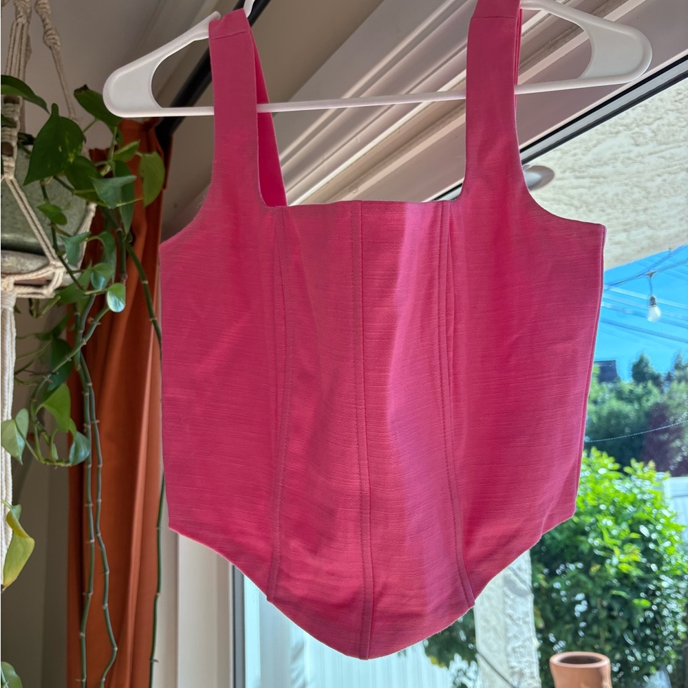 Peppermayo Hot Pink Corset Top